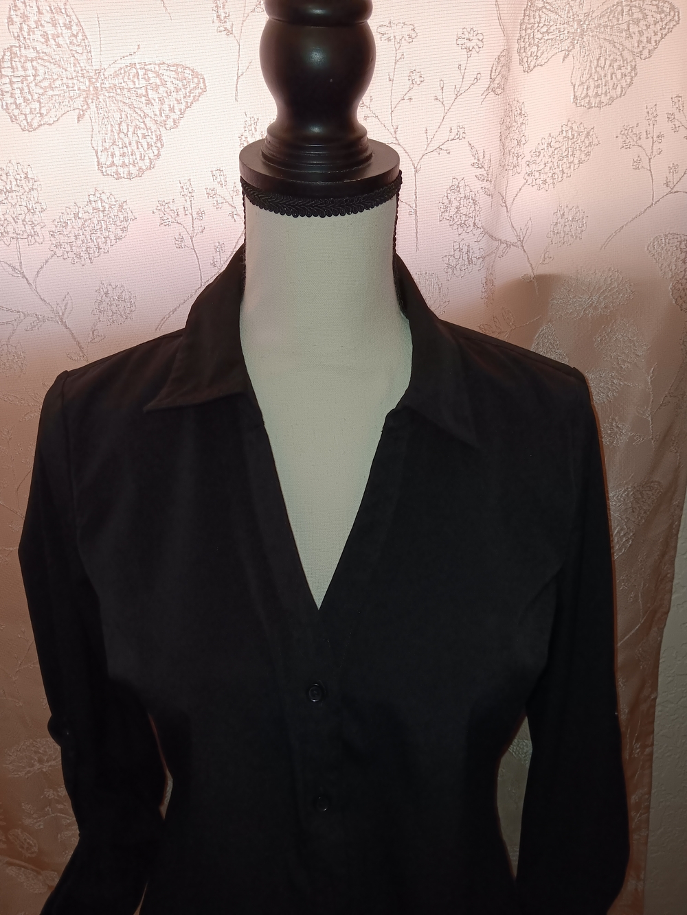 Classic Black Button-Front Shirt